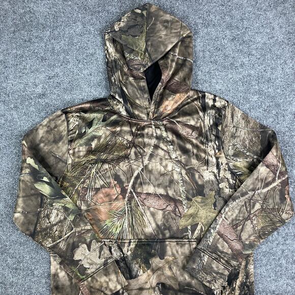 Mossy Oak Hoodie Mens Size L Camo Pullover Hunting Sweatshirt Outdoor Fleece - Picture 1 of 7